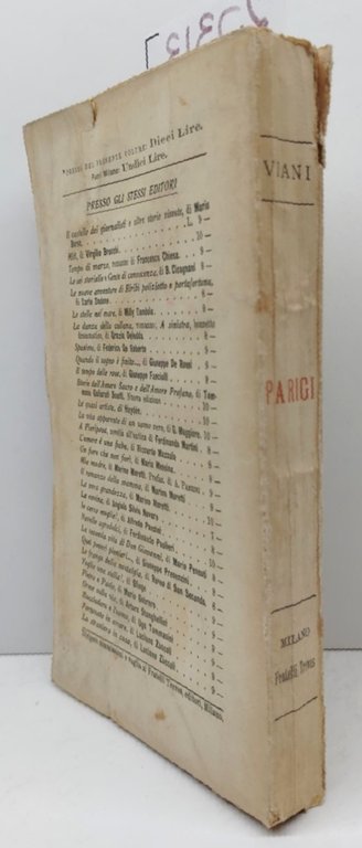 Lorenzo Viani Parigi Treves 1925 quarto migliaio