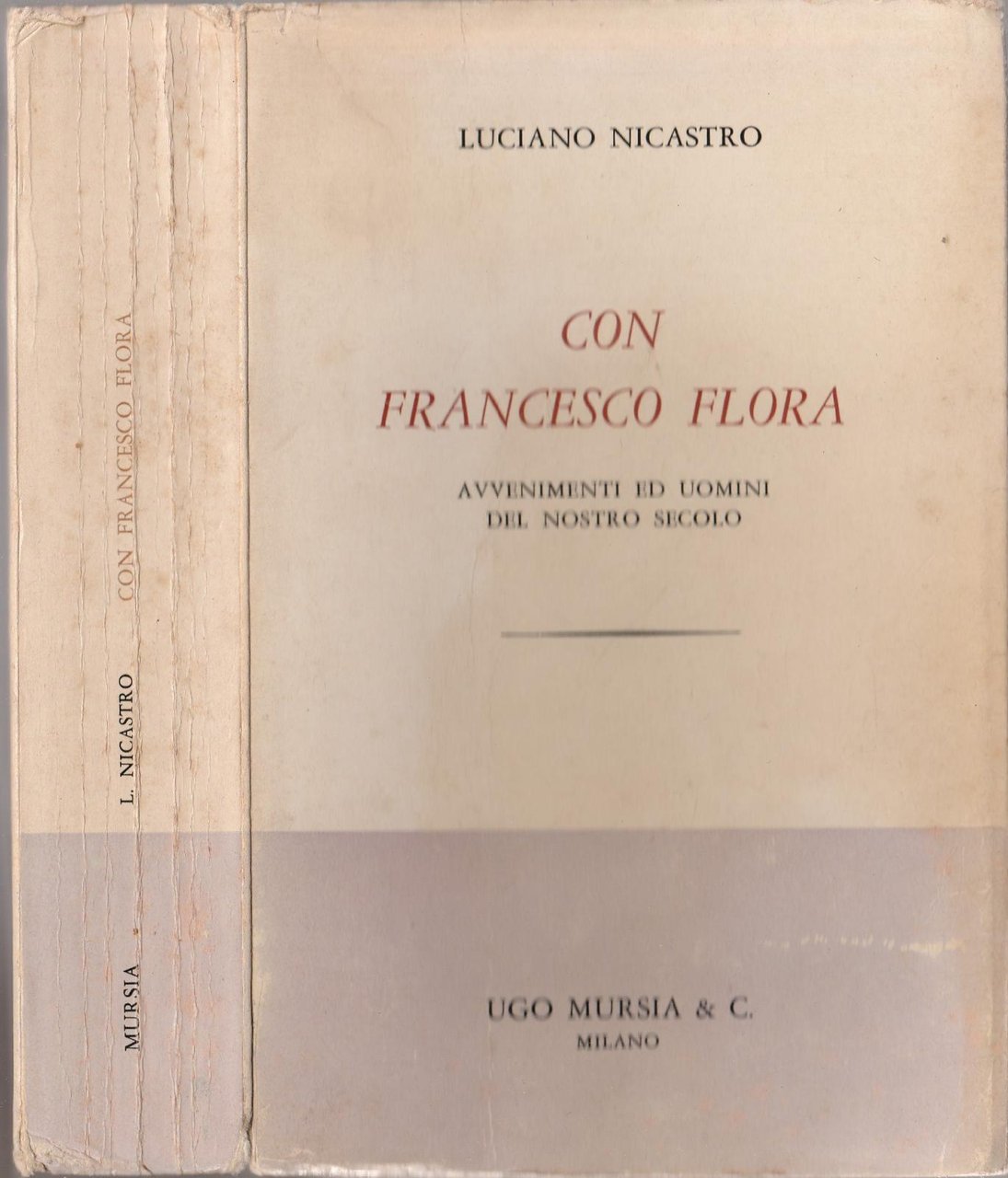Luciano Nicastro CON FRANCESCO FLORA Avvenimenti E Uomini MURSIA 1964-L4924