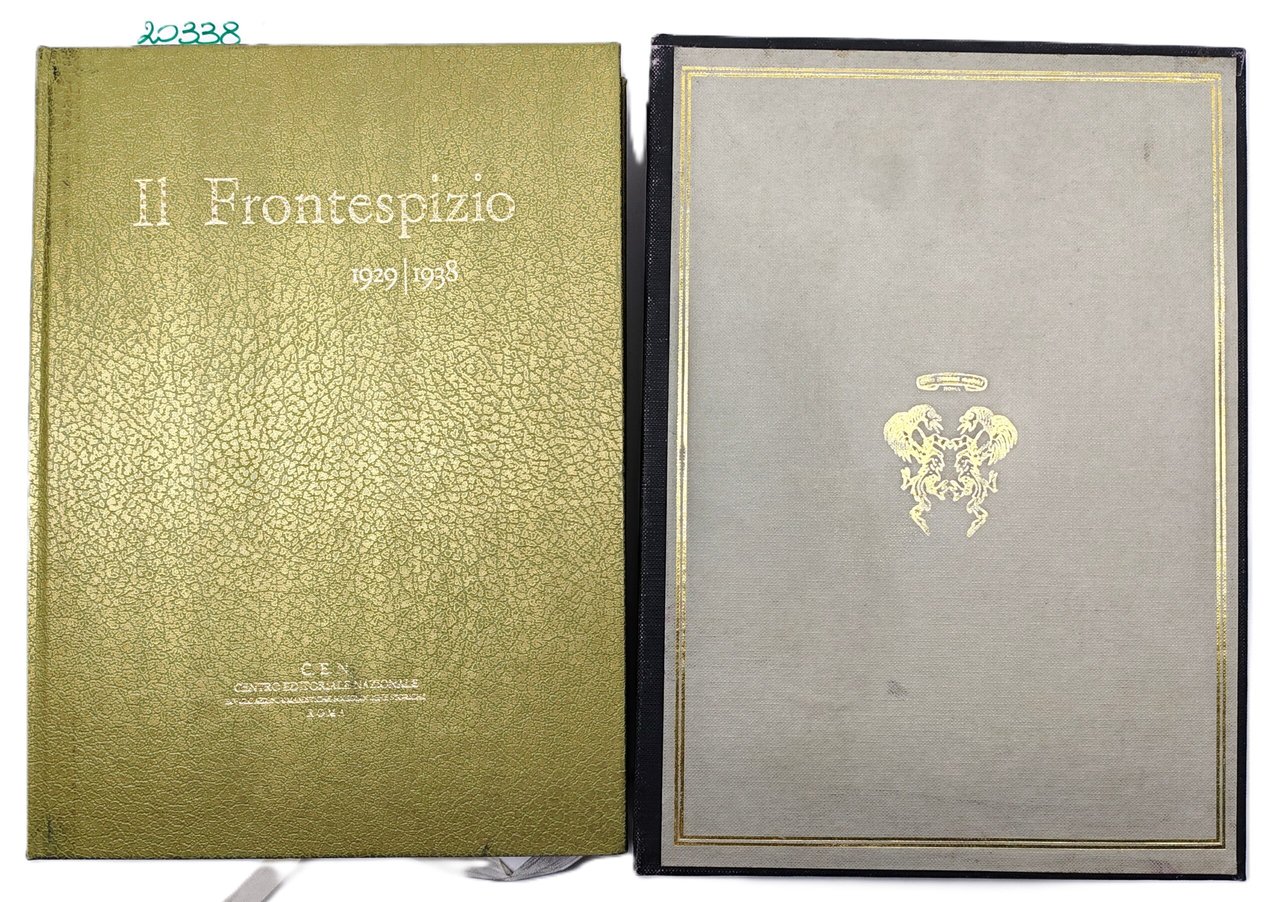 Luigi Fallacara Il frontespizio 1929-1938 due volumi C.E.N. 2° edizione …