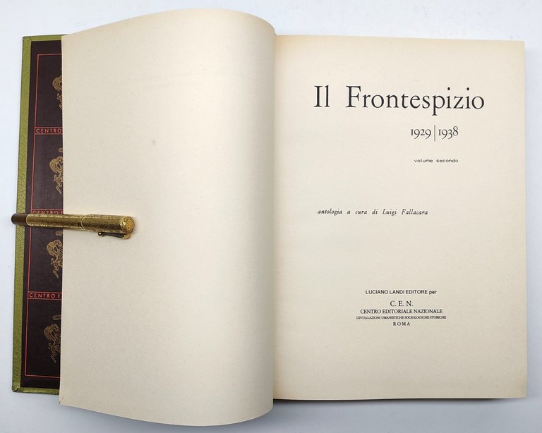 Luigi Fallacara Il frontespizio 1929-1938 due volumi C.E.N. 2° edizione …