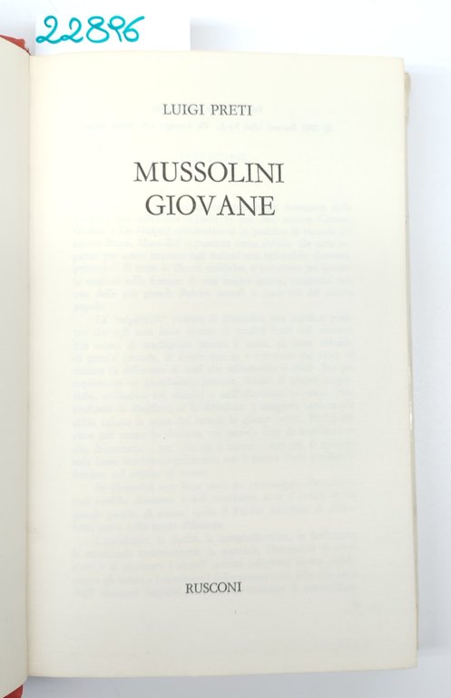 Luigi Preti Mussolini giovane Rusconi 1° ed. 1982 | Immagine Gallery 3