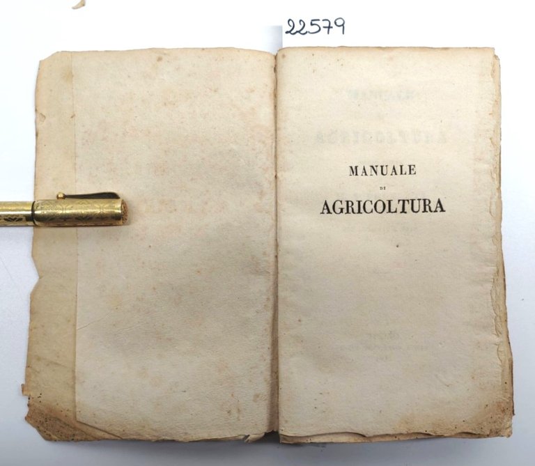 M. A. Brunetti Manuale di agricoltura 1830 Torino Giuseppe Pomba