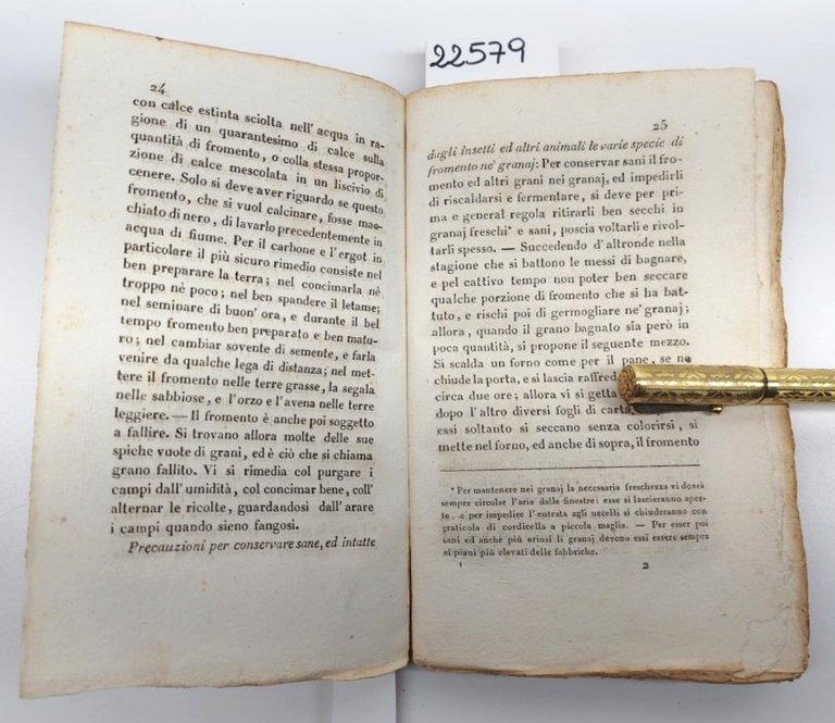 M. A. Brunetti Manuale di agricoltura 1830 Torino Giuseppe Pomba