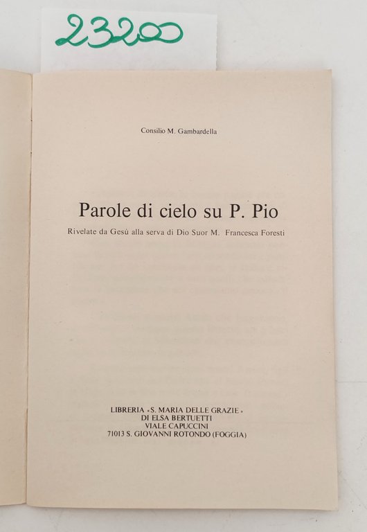 M. Gambardella Parole di cielo su Padre Pio arrivate da … | Immagine Gallery 3