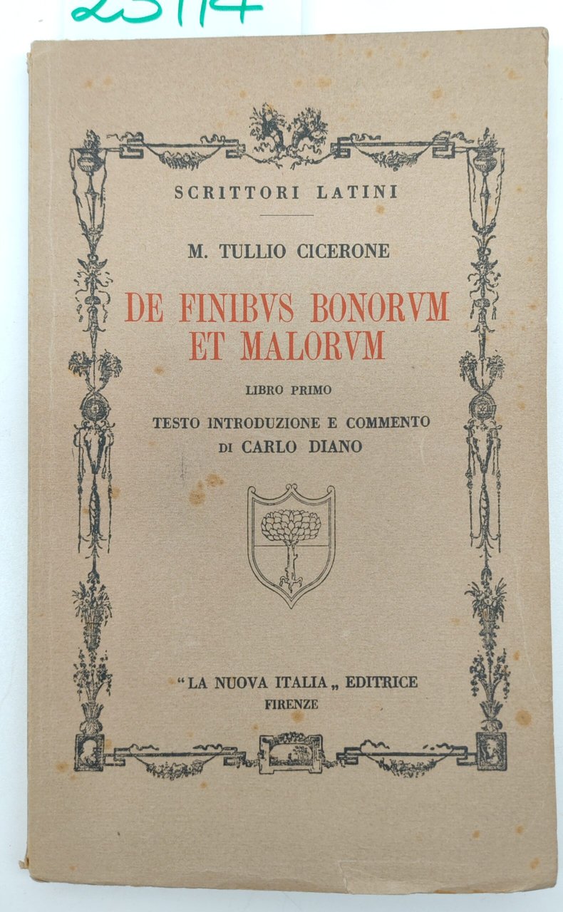 M. Tullio Cicerone De finibus bonorum et malorum libro I … | Immagine principale