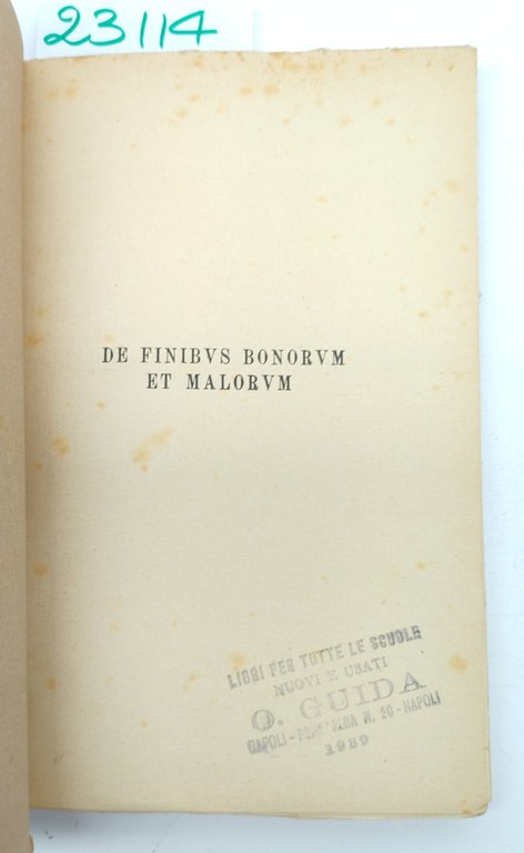 M. Tullio Cicerone De finibus bonorum et malorum libro I … | Immagine Gallery 3