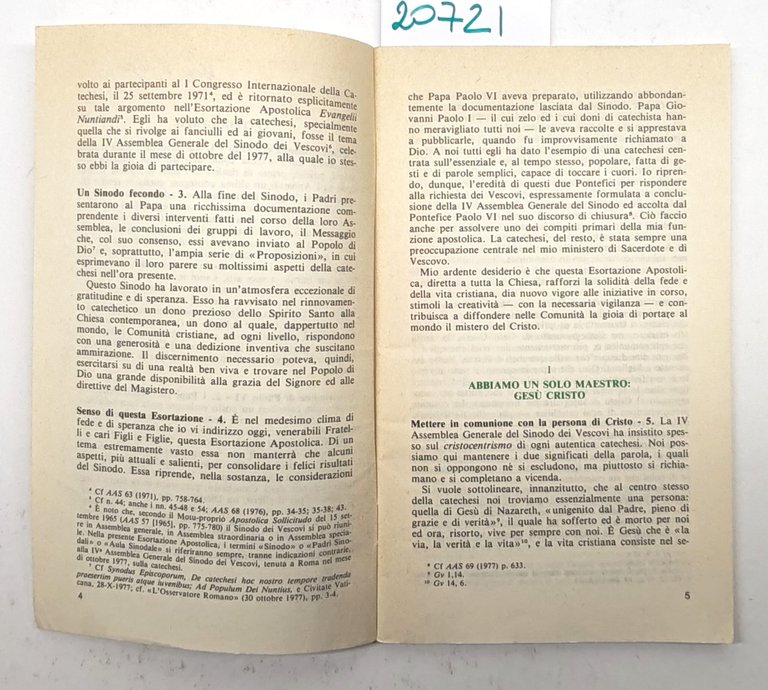 Magistero n. 56 Catechesi Tradendae educare alla Fede oggi 1980 …