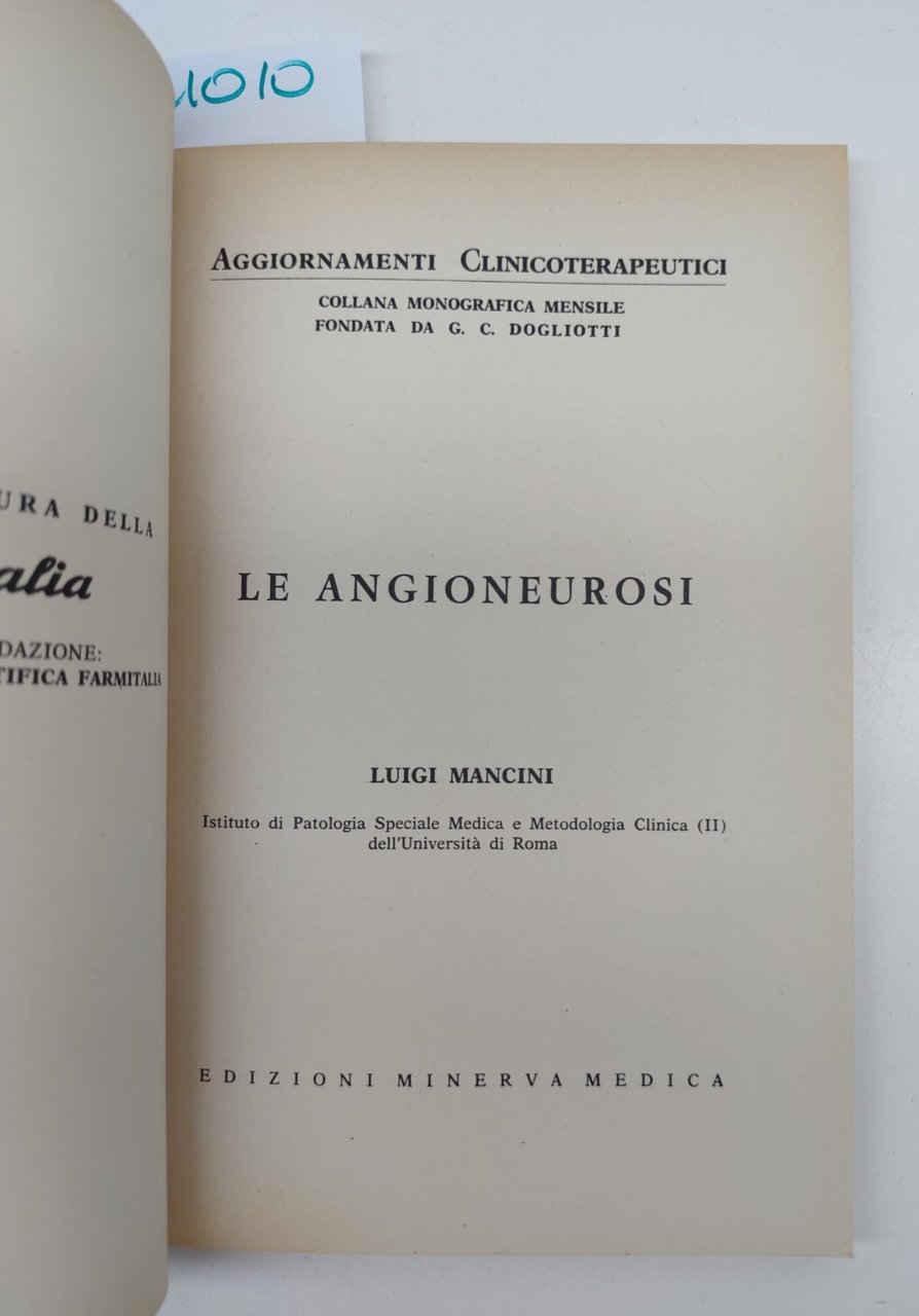 Mancini Le angioneurosi Minerva Medica 1967
