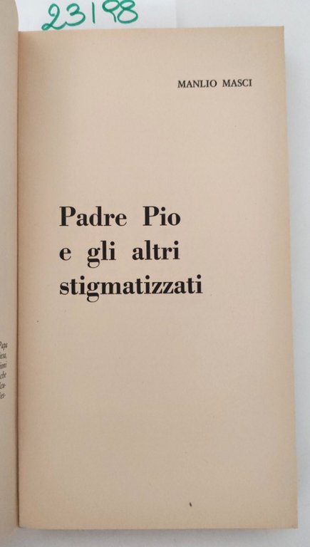 Manlio Masci Padre Pio e gli altri stigmatizzati I libri … | Immagine Gallery 3