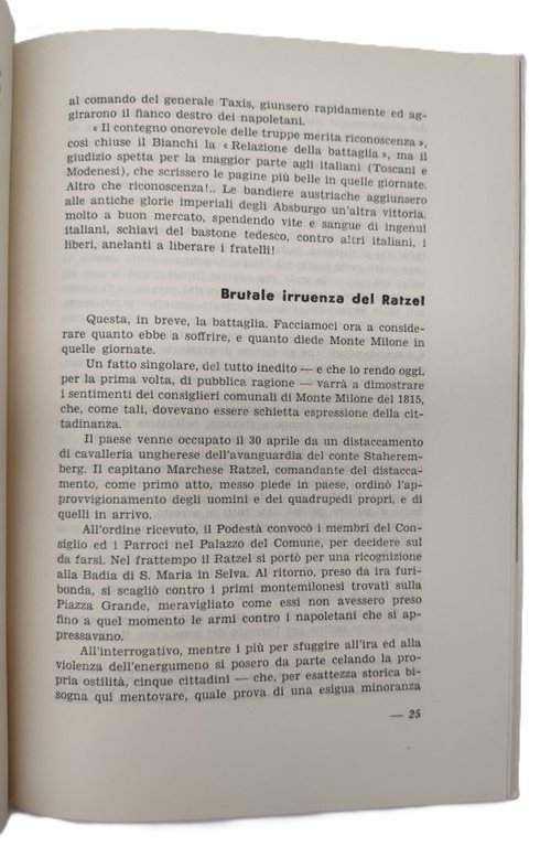 Manzi La battaglia di Cantagallo 1962 Comune di Pollenza