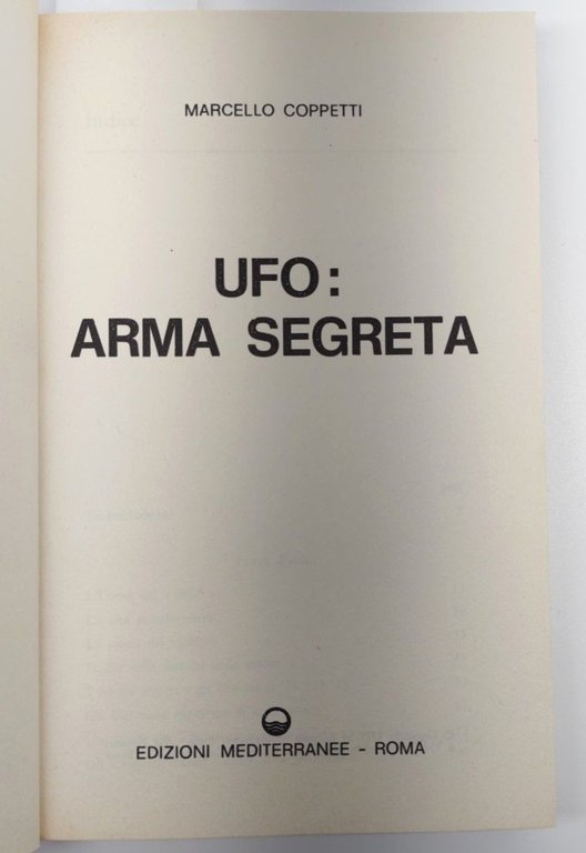 Marcello Coppetti UFO arma segreta Edizioni Mediterranee 1979