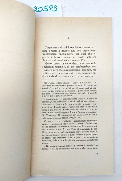 Marcello G. Campagnol Le relazioni umane Idea 1967