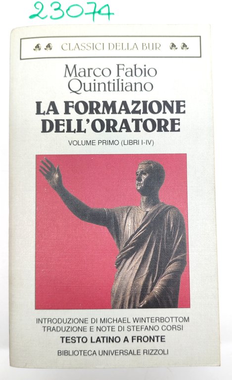 Marco Fabio Quintiliano La formazione dell'oratore 3 volumi 1° edizione … | Immagine Gallery 2