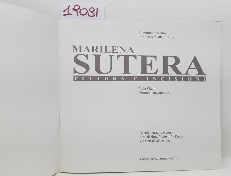 Marilena Sutera pittura e incisione Trentatre edizioni 2001