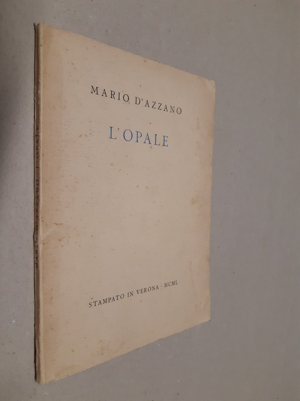 Mario d'Azzano L'Opale 1950
