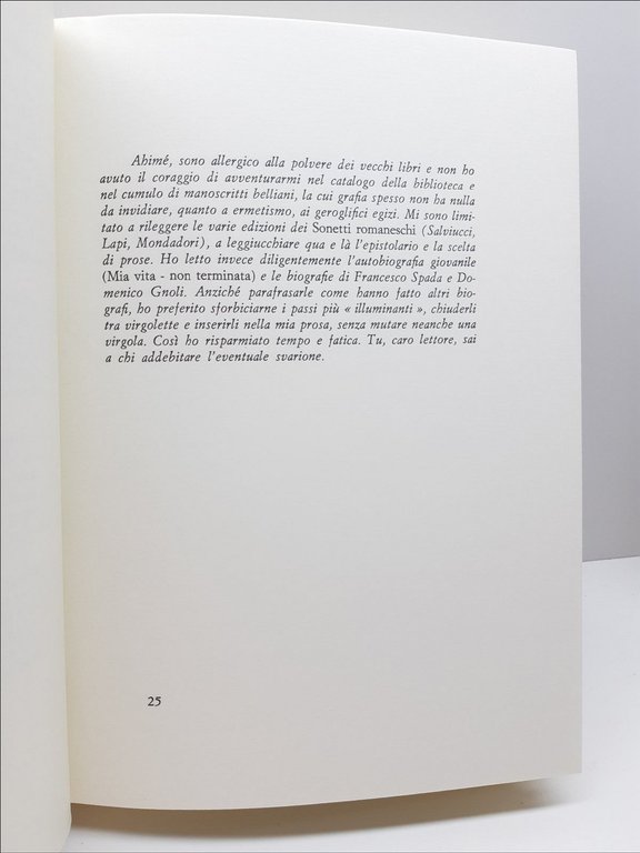 Mario dell'Arco Gioacchino Belli ritratto mancato Bulzoni 1970 n. 299/999