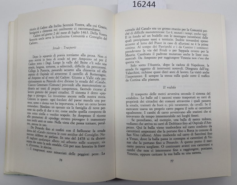 Mario Ferruccio Belli Storia di Cortina d'Ampezzo Tamari 1974 2∞ …