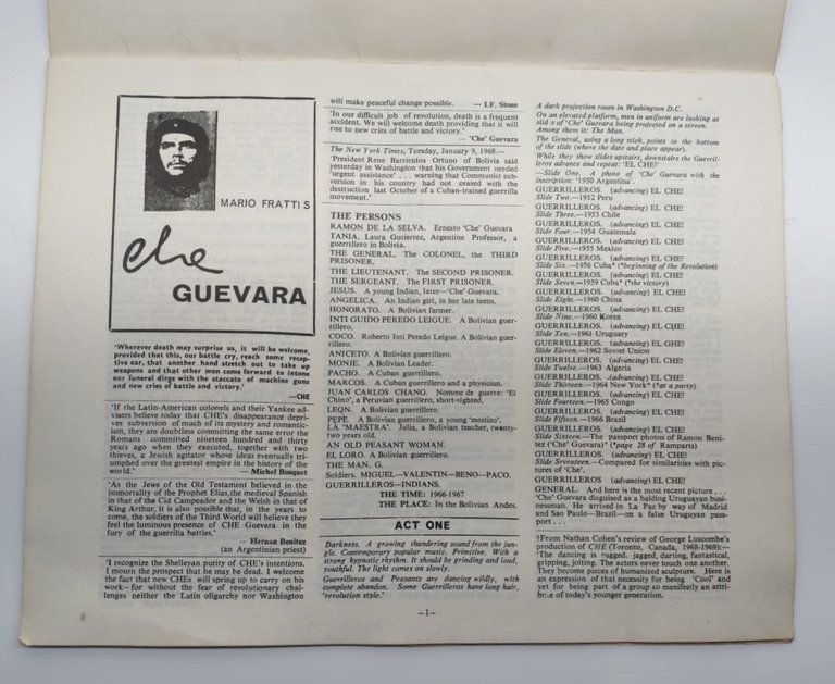 Mario Fratti CHE GUEVARA Enact. Nuova Delhi (1970)