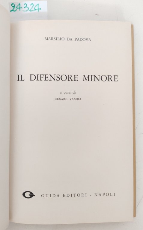 Marsilio da Padova Il difensore minore Guida 1975 | Immagine Gallery 4