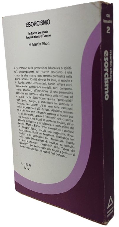 Martin Ebon Esorcismo Armenia editore 1976