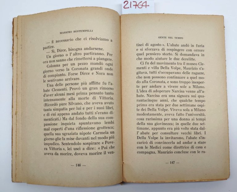 Massimo Bontempelli Gente nel tempo Barion 1937