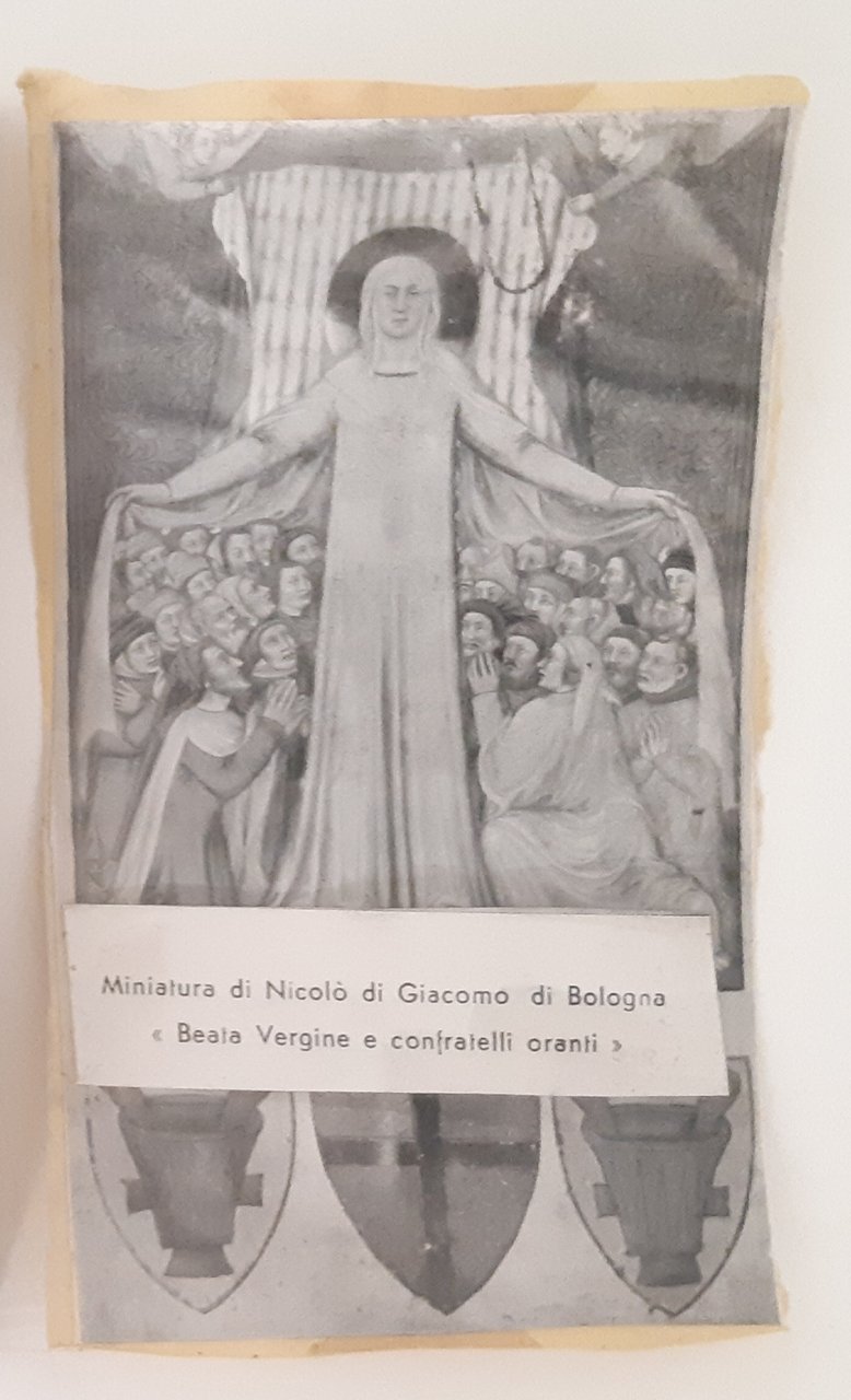 Matrice per stampa Miniatura Beata Vergine con fratelli oranti su …