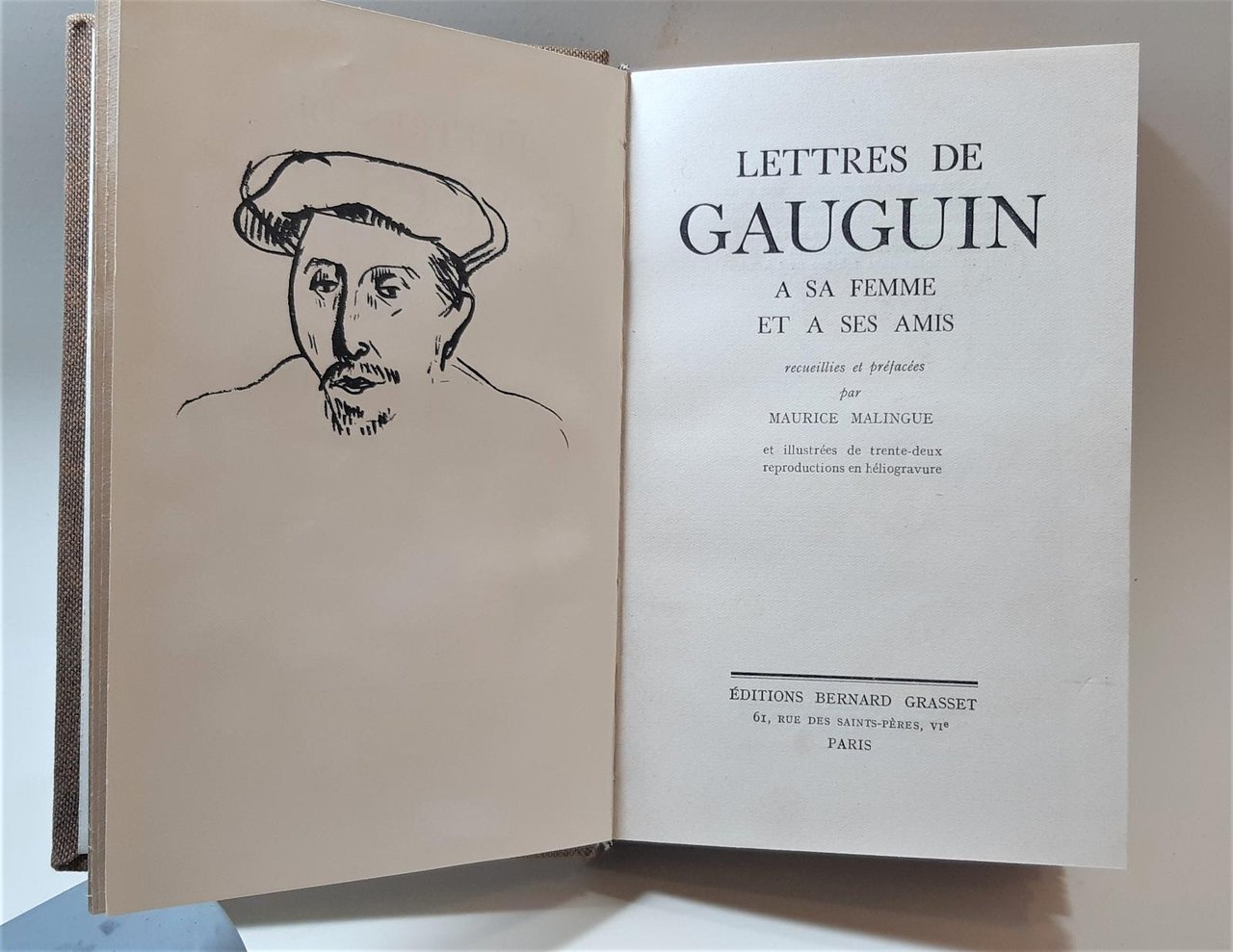 Maurice Malingue Lettres de Gauguin Bernard Grasset 1946 ed. numerata
