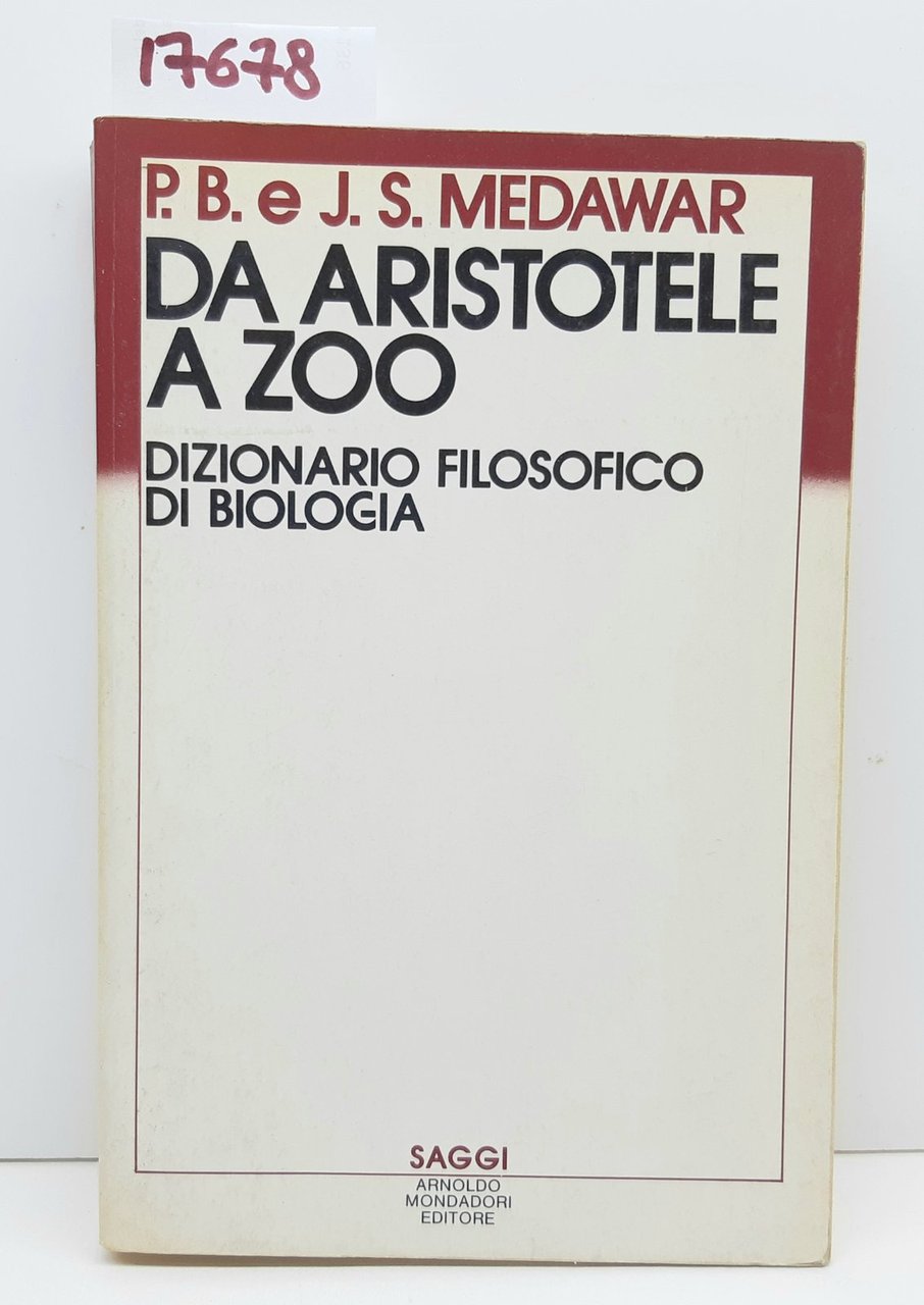 Medawar Da Aristotele a Zoo Mondadori 1° edizione 1986