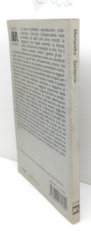 Menandro Sentenze BUR Rizzoli 1° edizione 1997 | Immagine Gallery 2