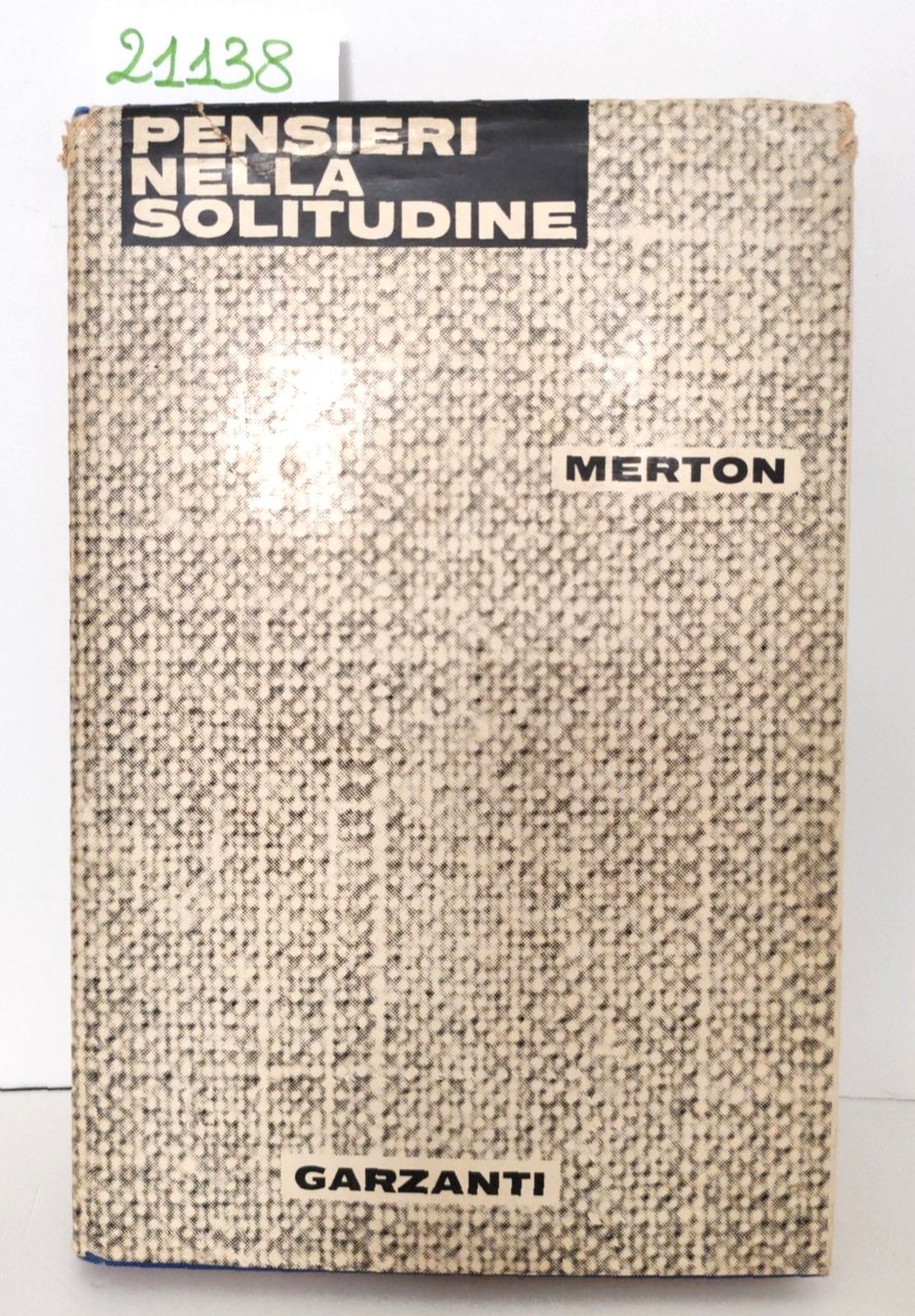 Merton Pensieri nella solitudine Garzanti 1959 2° edizione