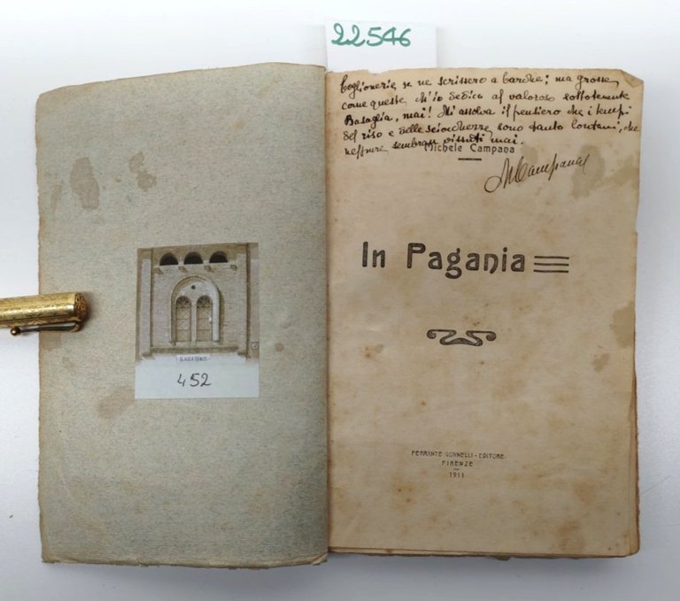 Michele Campana In Pagania Gonnelli 1911 autografato