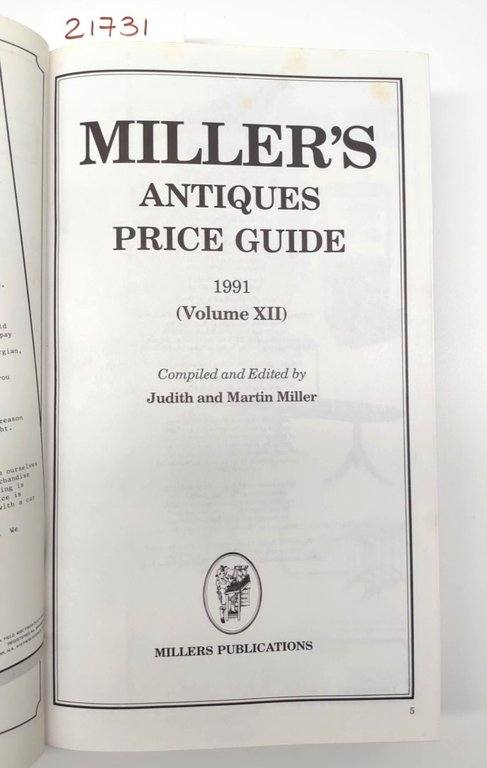 Miller's antiques Price guide professional handbook 1991