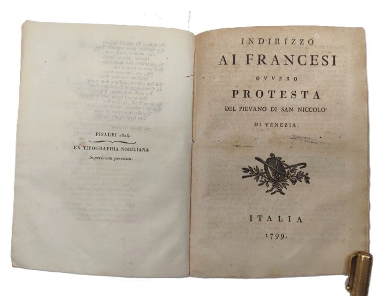 Miscellania discorso politico morale Senato della Repubblica di Lucca ANNO …