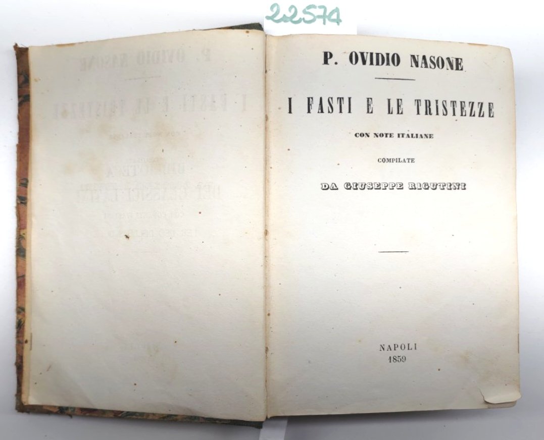 Miscellania Ovidio Fasti Tristezze e Cesare Guerra Gallica Civili Napoli …