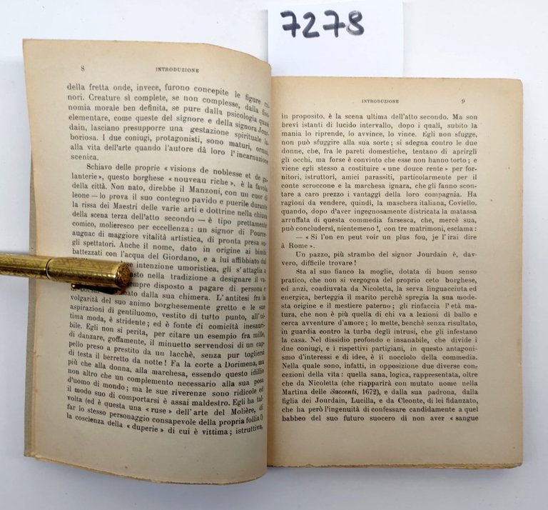 Moliére Le Bourgeois Gentilhomme Sandron senza data