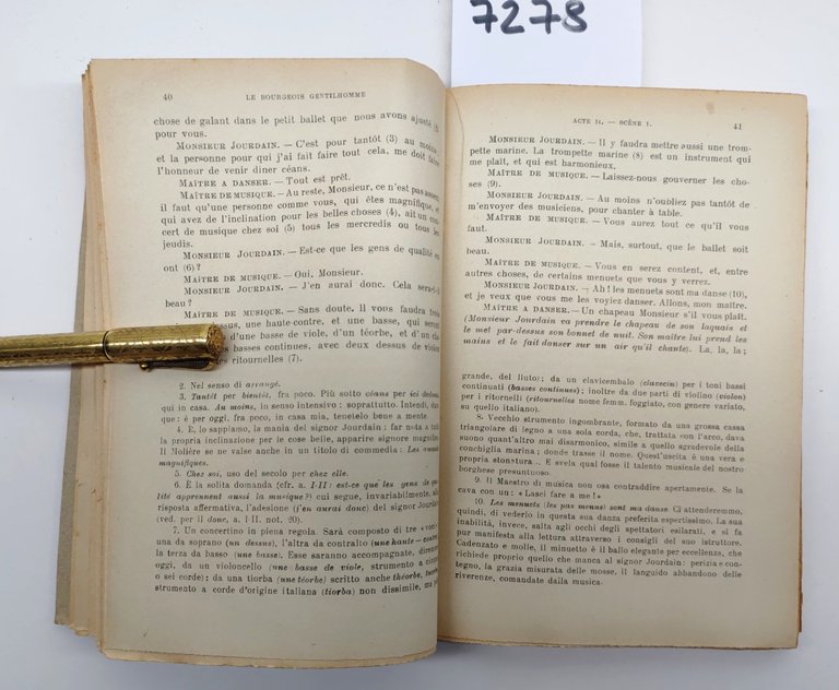 Moliére Le Bourgeois Gentilhomme Sandron senza data