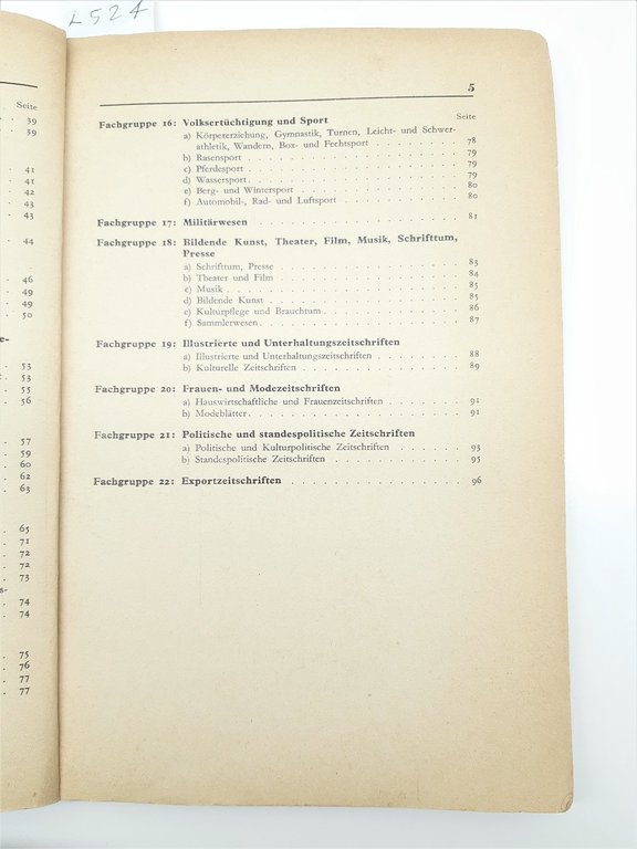 Mostra Della Rivista Germanica-Ausstellung Die Deutsche Zeitschrift-1942