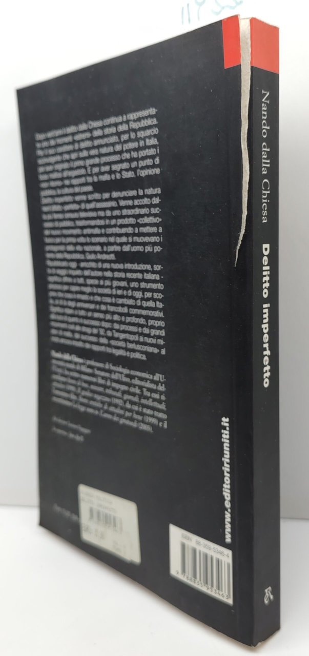 Nando dalla Chiesa Delitto imperfetto Editori riuniti 1° edizione 2003 | Immagine principale