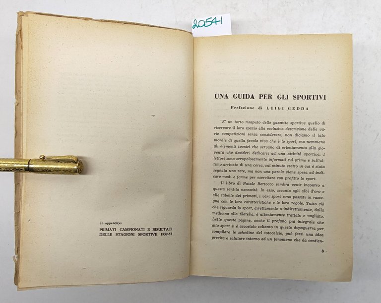 Natale Bertocco L'ABC dello sport la società sportiva CSI 1953-1954