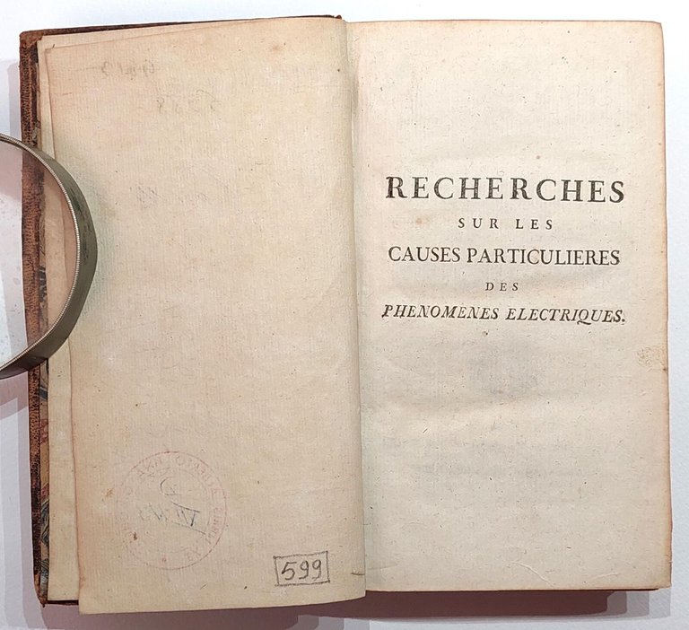 Nollet Jean Antoine Recherches sur les causes particulieres des phenomenes …