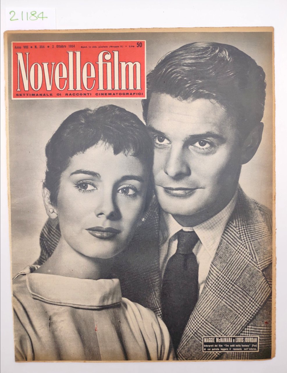 Novelle film numero 354 2 ottobre 1954 Maggie McNamara e …