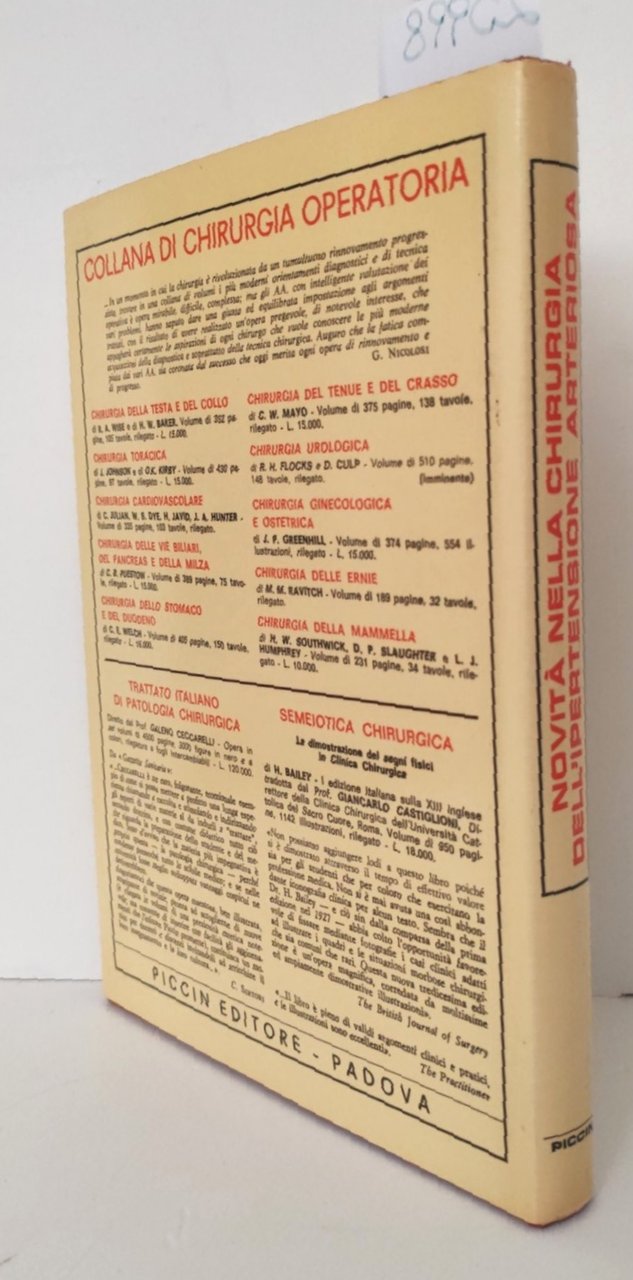 Novità nella chirurgia dell'ipertensione arteriosa estratto 1972 Piccinin editore