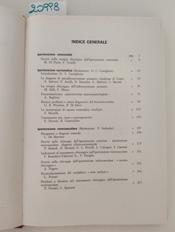 Novità nella chirurgia dell'ipertensione arteriosa estratto 1972 Piccinin editore