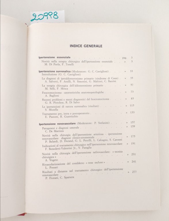 Novità nella chirurgia dell'ipertensione arteriosa estratto 1972 Piccinin editore