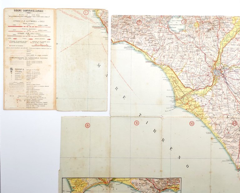 Nuova carta stradale d'Italia speciale per automobilisti ciclisti turisti
