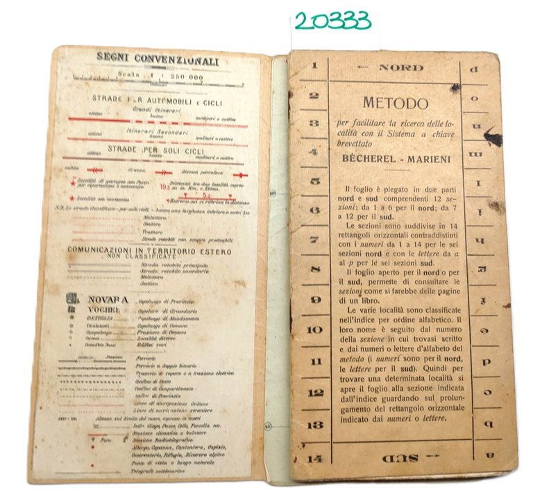 Nuova carta stradale d'Italia speciale per automobilisti ciclisti turisti