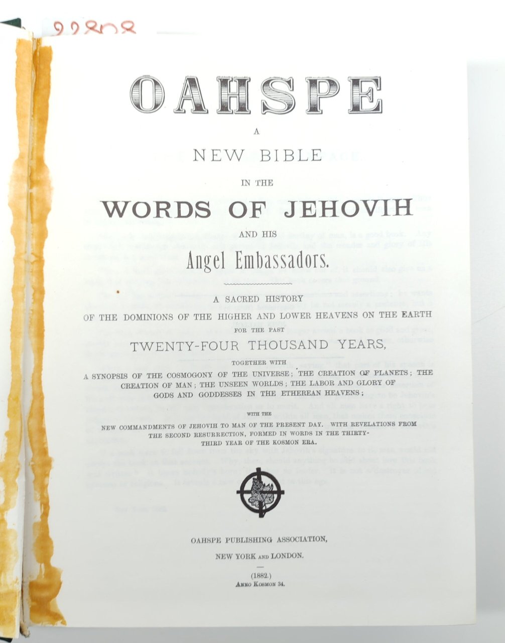 Oahspe a New bible in the world of Jehovih ristampa …
