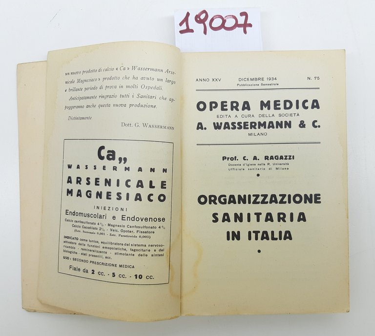 Opera medica n. 75 C. A. Ragazzi Organizzazioni sanitarie in …