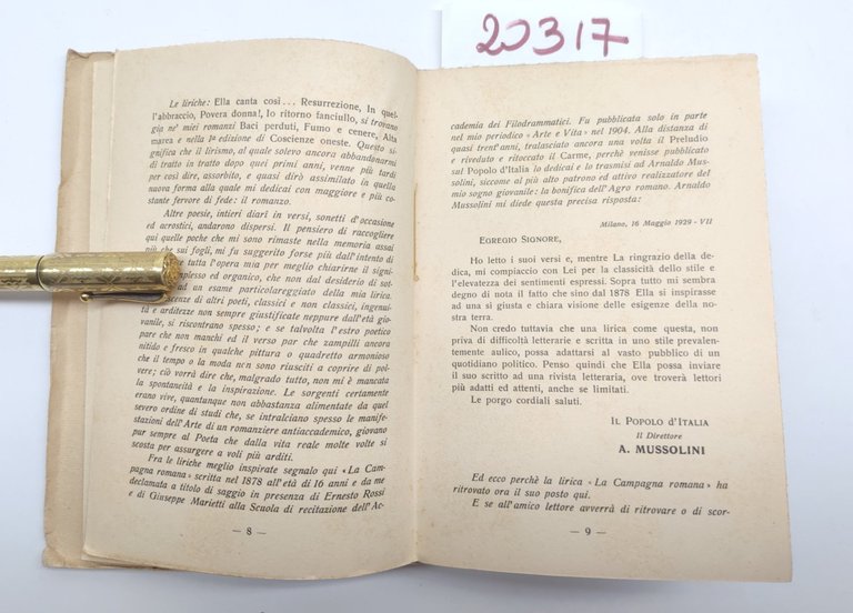 Opere di Ugo Valcarenghi Le mie liriche L'editrice italiana 1932