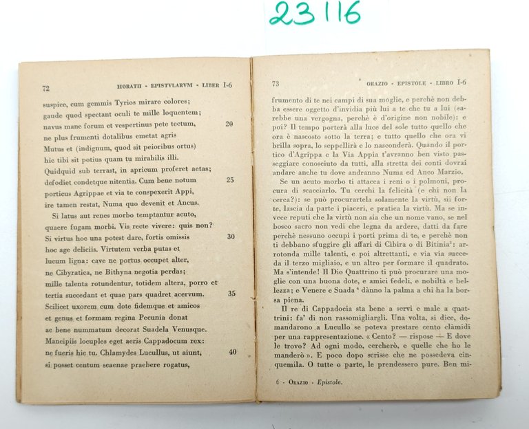Orazio Le epistole versione di Ettore Romagnoli Garzanti 1946 | Immagine Gallery 4